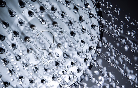 Spraying shower water illustrates the anti-corrosion benefits of Hordaphos® phosphoric acid esters, a line of Clariant products.