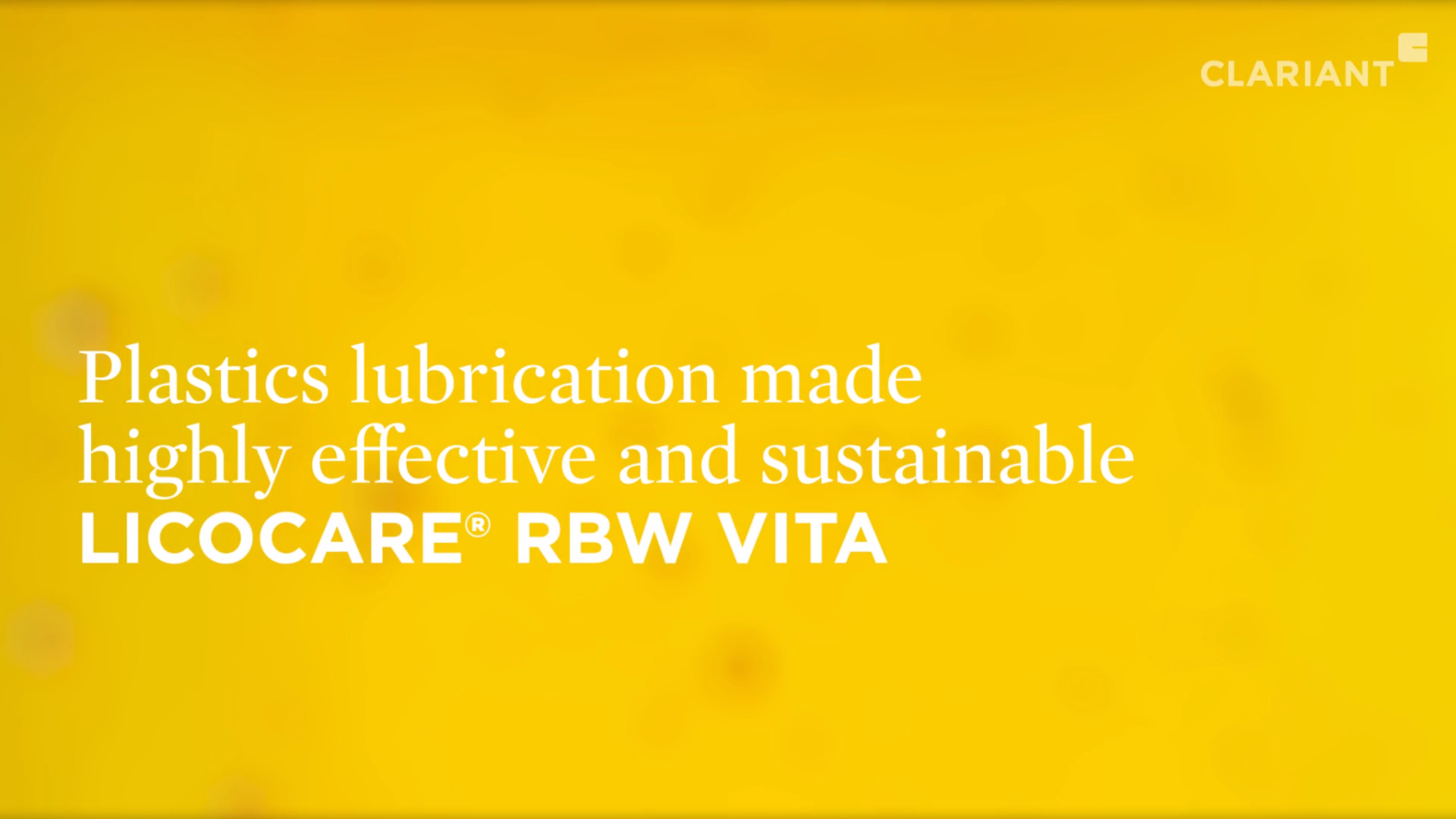 Plastics lubrication made highly effective and sustainable – Licocare® RBW Vita