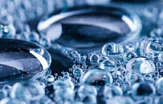 Blue bubbles demonstrating high-performing Clariant waxes