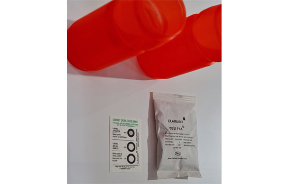 keep moisture out of 3D filament with desiccant bag and humidity indicator