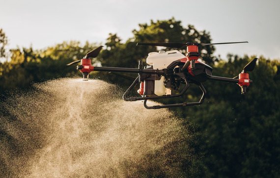 Clariant Image Agriculture Drone Fly To Sprayed fertilizer on the_01-02-2022