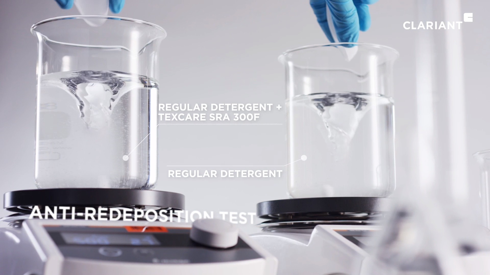 Anti-redeposition test with textile polymers for laundry detergents