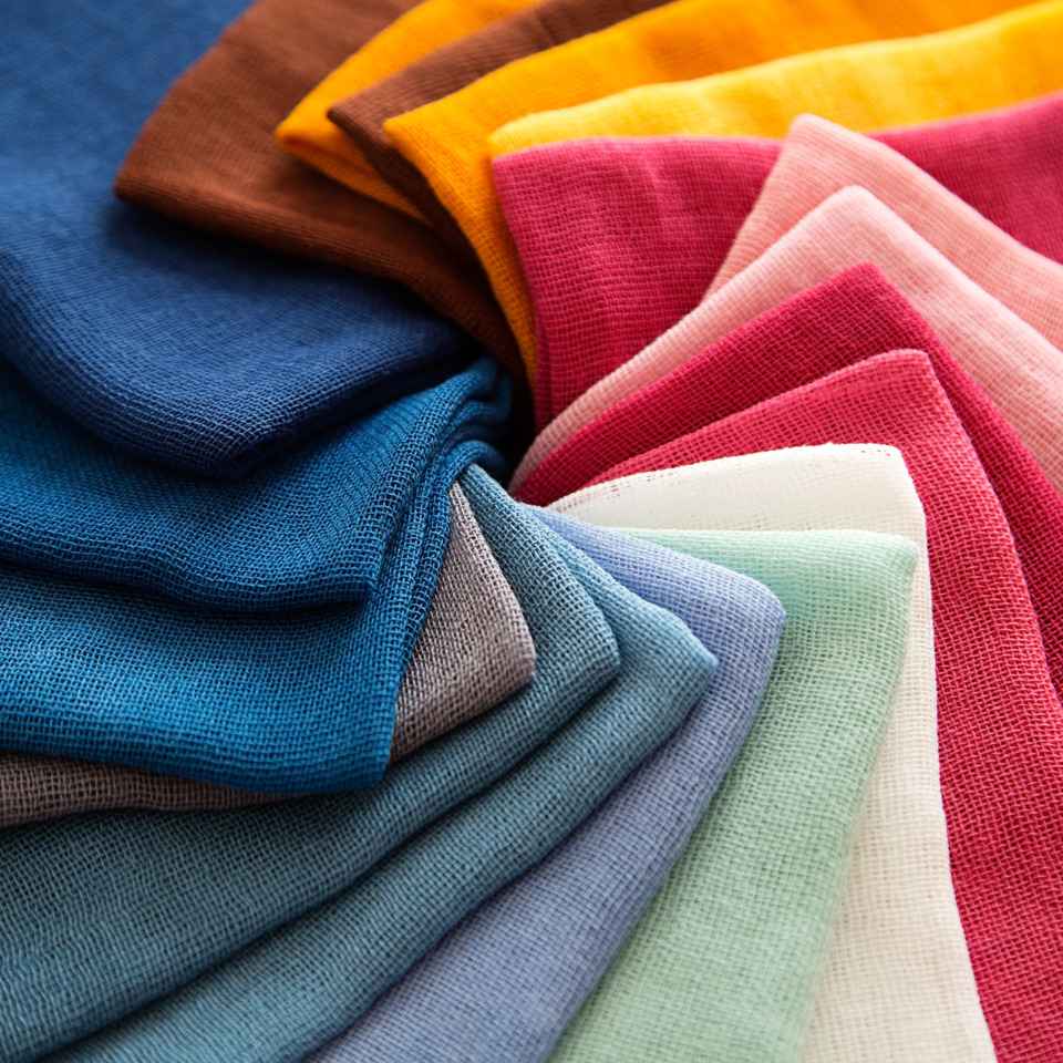 24493_product_ClariantA Group of Twisted Colored Gauze Fabric Textile P