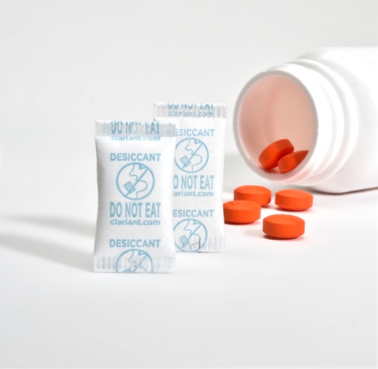Clariant Healthcare Packaging has introduced a range of standard desiccant packets made in its pla...