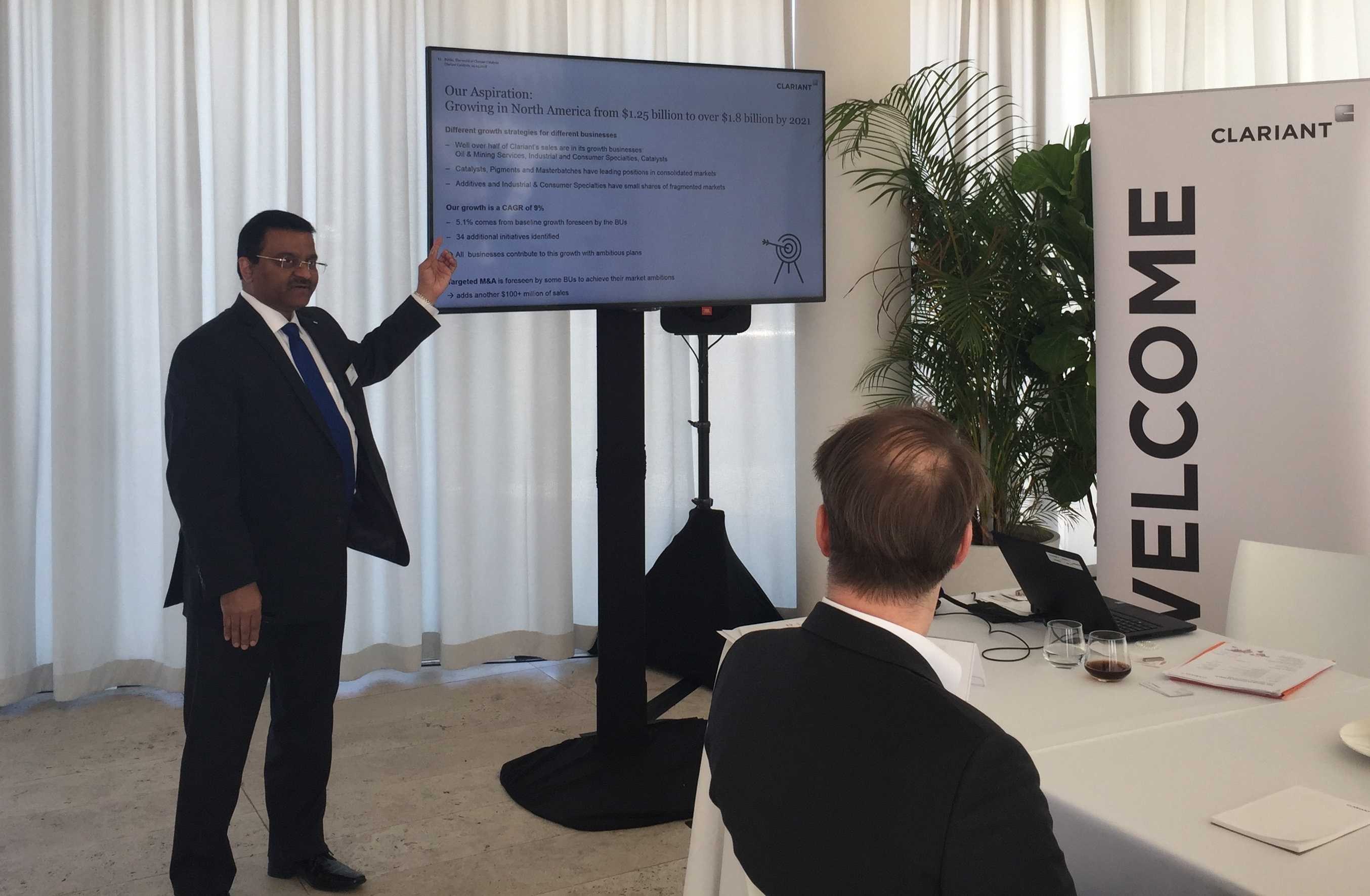 Deepak Parikh, Clariant's Head of Region North America, presenting at "The World of Clariant Catal...