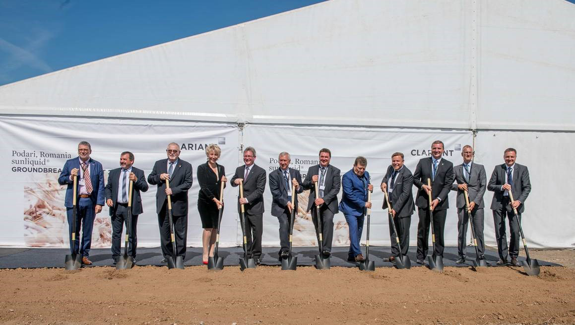 Cerimônia de início das obras da nova planta sunliquid em Craiova/Romênia (da esquerda para a dire...