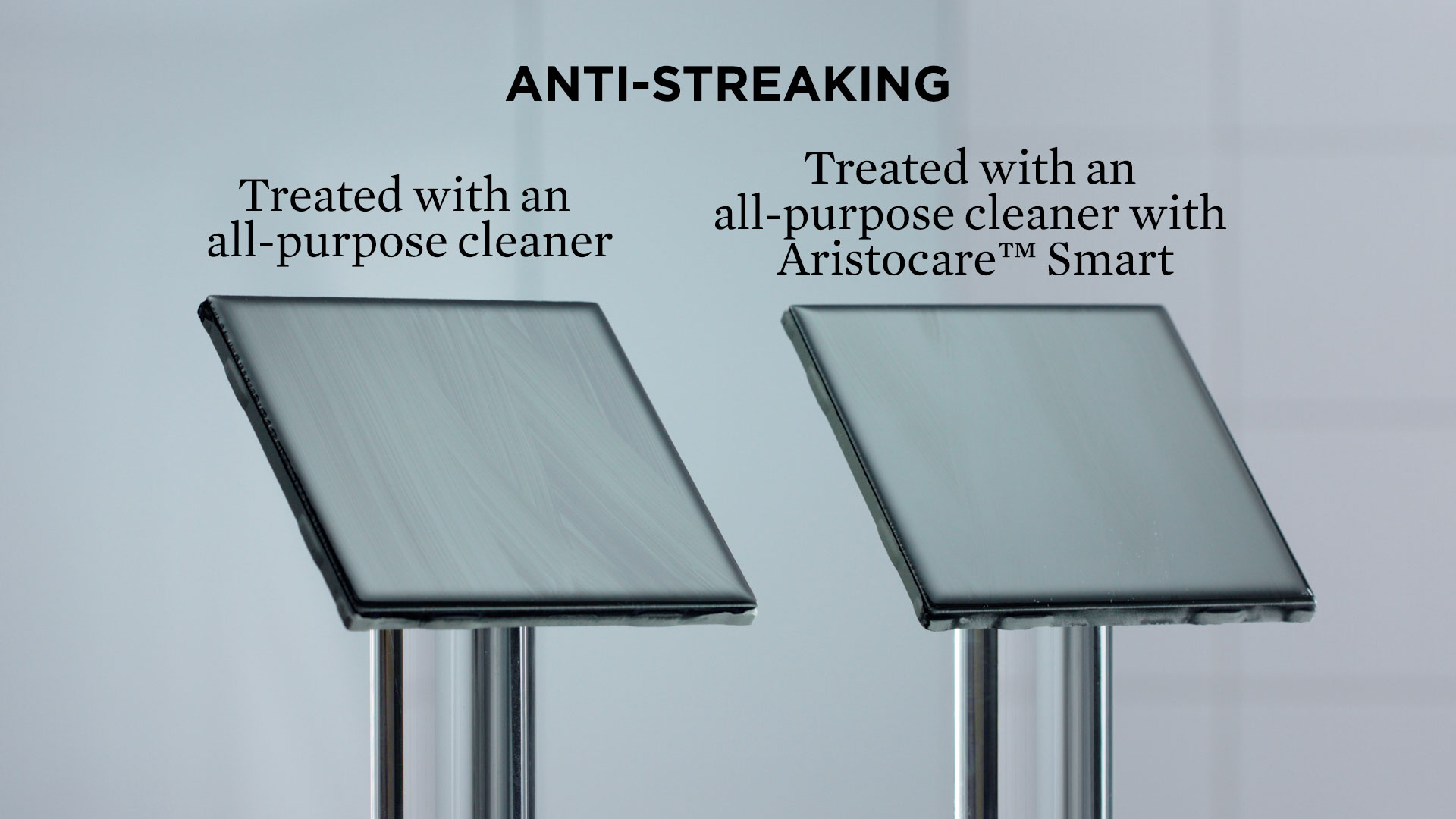 Aristocare Smart prevents streaking on hard surfaces