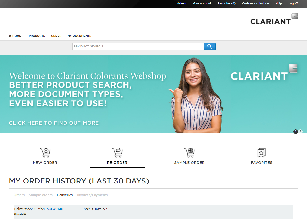 Clariant_Blog_Pigments Webshop_Screenshot