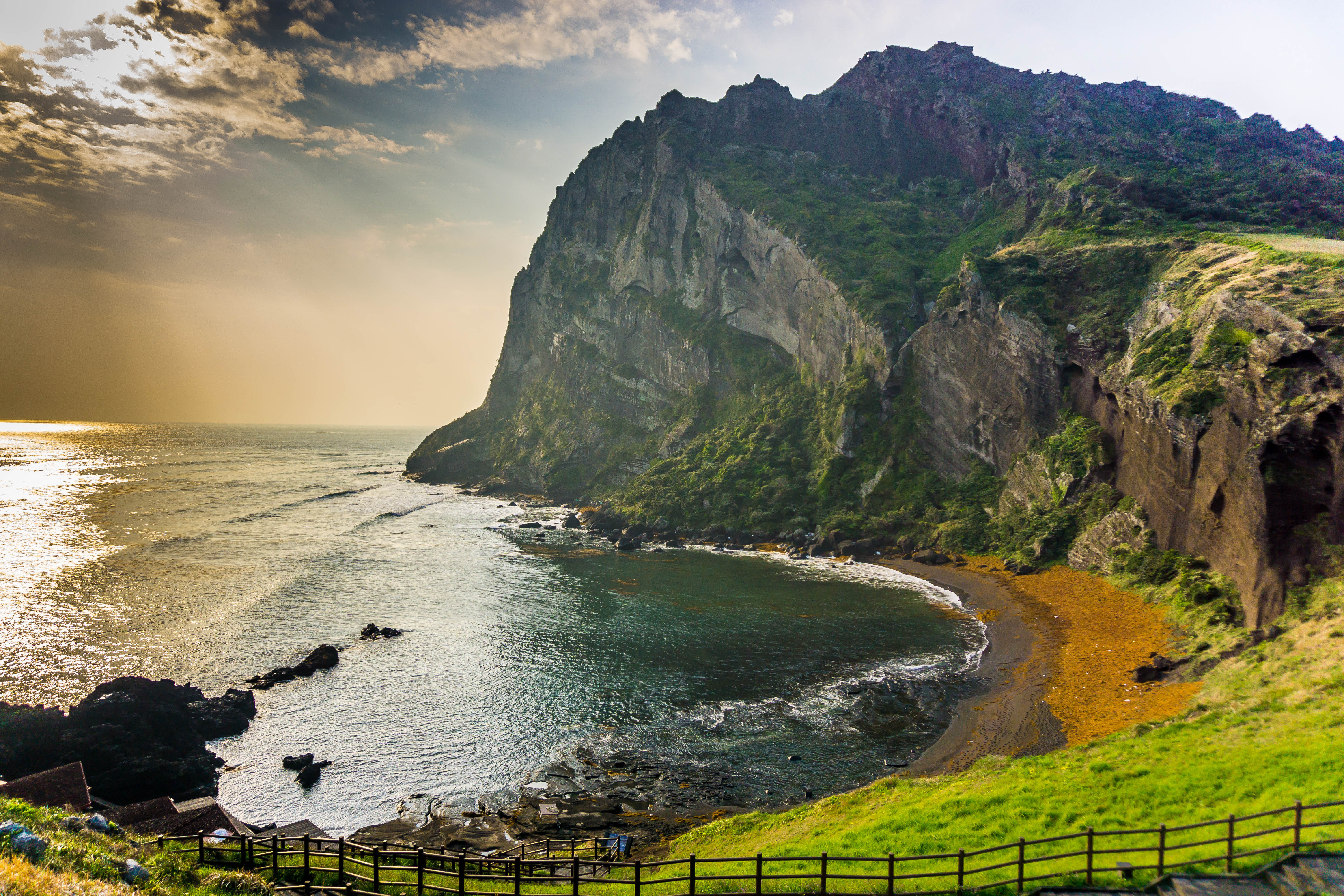 The Songaksan Mountain on Jeju Island in South Korea