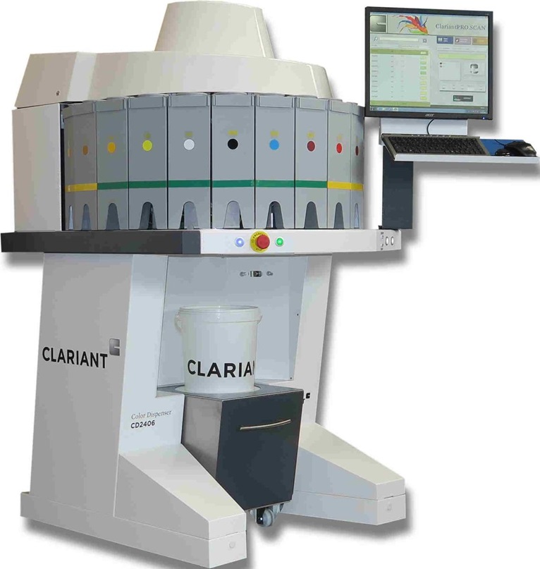 Clariant unveils a breakthrough in small dispensing machines for professional paint stores and typic...