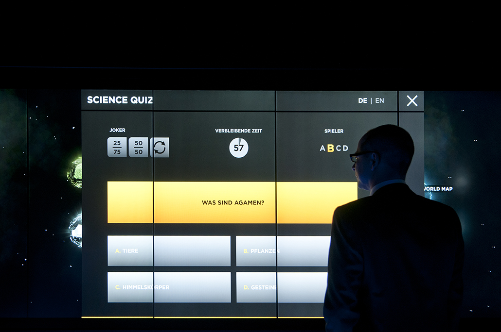  The Science Quiz invites visitors to test their knowledge and compete against each other.