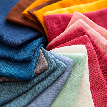 A Group of Twisted Colored Gauze Fabric